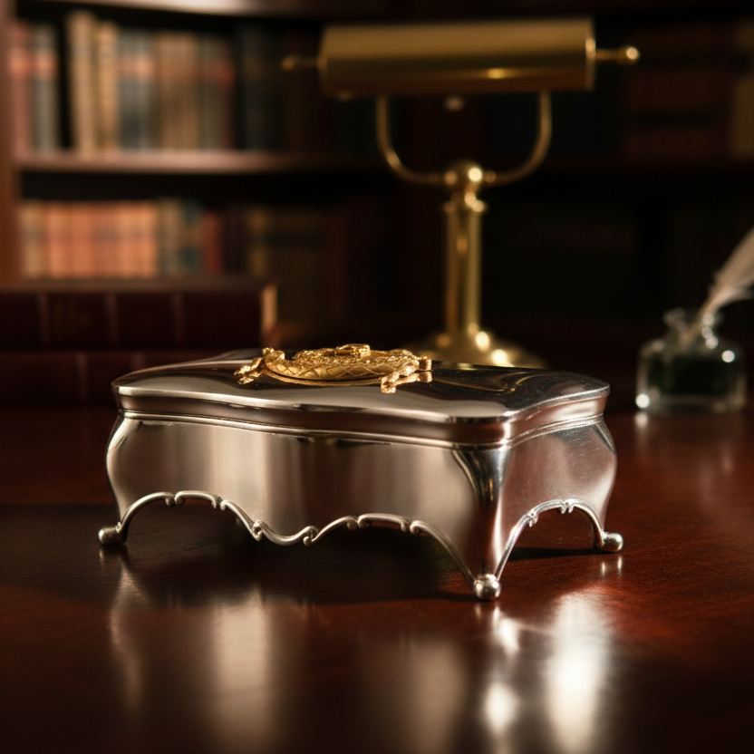 Royal Crest Silver Serpentine Keepsake Box