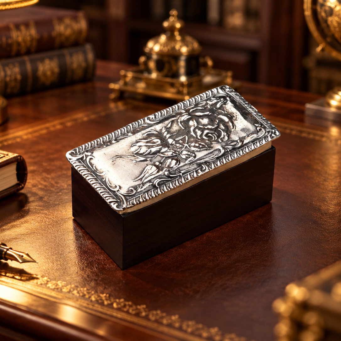 Edwardian Silver Repoussé Keepsake Box