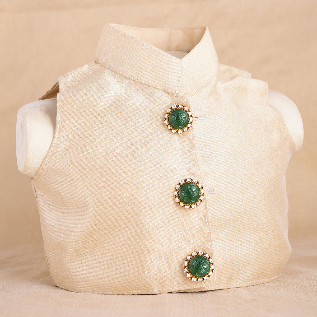 GREEN FLORAL BUTTON