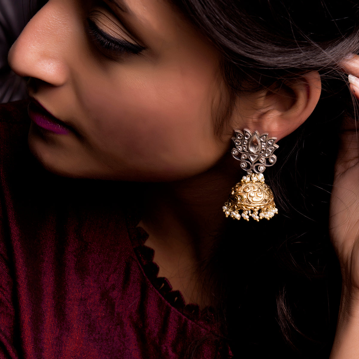 LOTUS CROWN JHUMKI