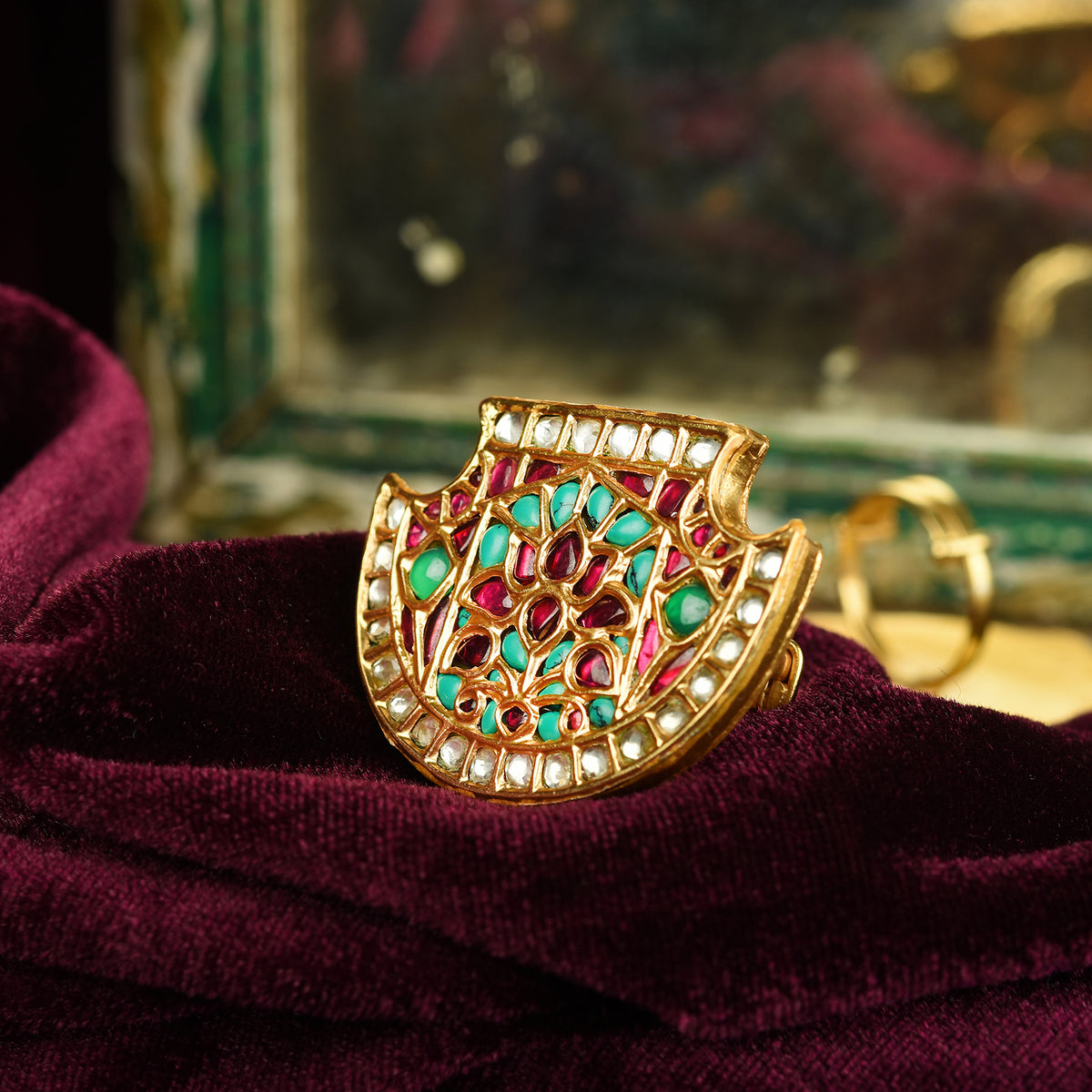 PARTICOLORED BARCHI RING