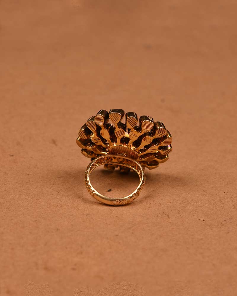 3-D POLKI RING